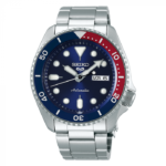 Moška ročna ura Seiko SRPD53K1 z modro številčnico in jekleno zapestnico-pepsi