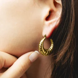 Ženski zlati elegantni uhani rinka LOTUS STYLE LS2345-4-2