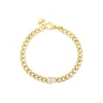 Ženska zapestnica Liu Jo LJ2316 zlata verižna zapestnica s srcem