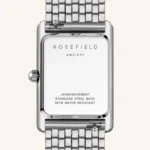 Kvadratna ženska ura ROSEFIELD HWSSS-H02 v srebrni barvi- prikaz pokrova