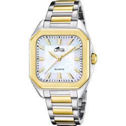 Ženska ročna ura Lotus 18969/2 s kvadratno številčnico in bikolornim paščkom