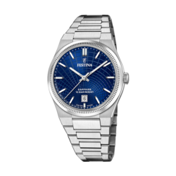 Moška ročna ura Swiss Made Festina F20051-4 z modro številčnico in safirno steklo