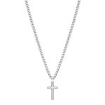 Moška verižica Brosway BIK10 s križem v srebrni barvi