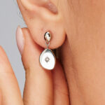 Viseči uhani BNL109 s polarno zvezdo prikaz detajlov