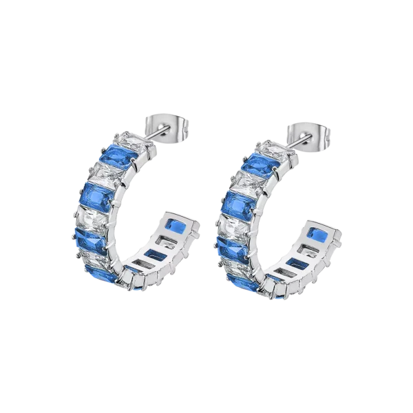 elegantni modri uhani za vsak dan Lotus Style modri jekleni LS2572-4/4