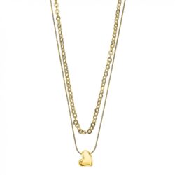 Ženska verižica Lotus Style LS2554-1-2 – zlati srček brezčasne elegance