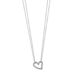 ženska verižica Lotus Style LS2556-1-1 srček srebrna