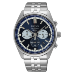 Moška ročna ura SEIKO SSB427P1 – športna eleganca z modro številčnico in tahimetrom