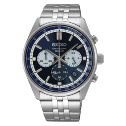 Moška ročna ura SEIKO SSB427P1 – športna eleganca z modro številčnico in tahimetrom