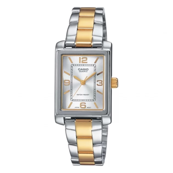 Ženska ura CASIO LTP-1234PSG-7AEF pogled na številčnico